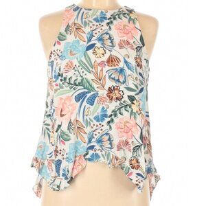 Floral Ruffle Hem Top